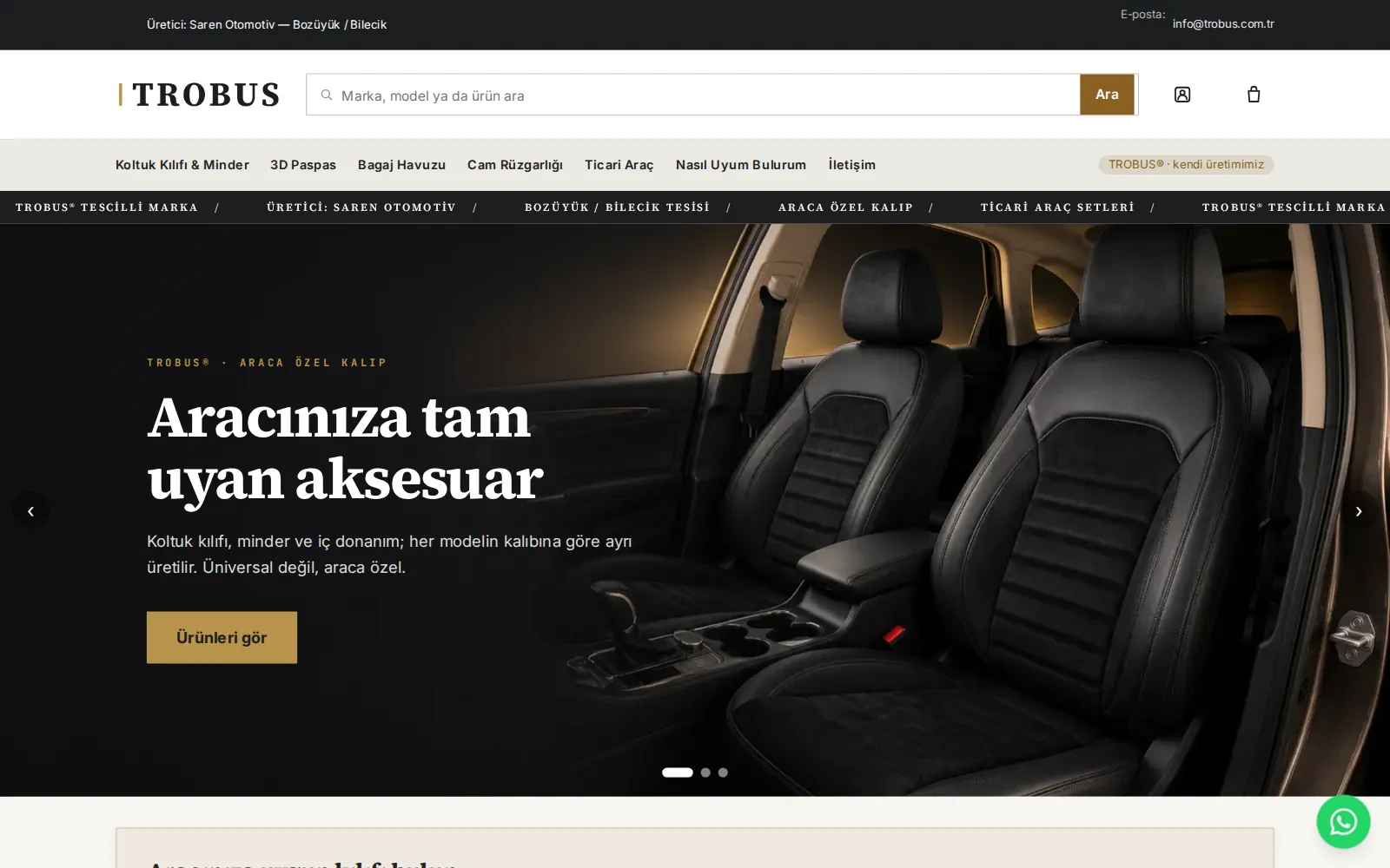 Trobus Oto Aksesuar mağaza vitrini