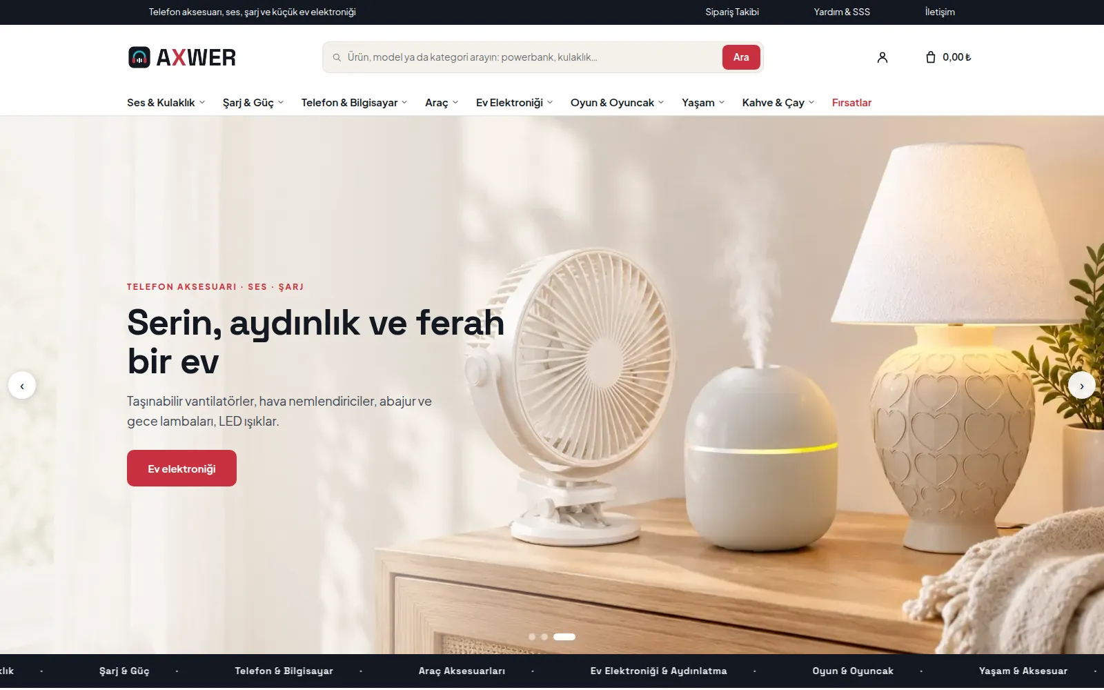 Axwer mağaza ekran görüntüsü