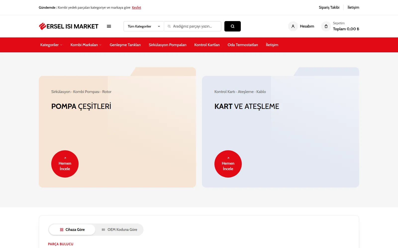 Ersel Isı Market mağaza ekran görüntüsü