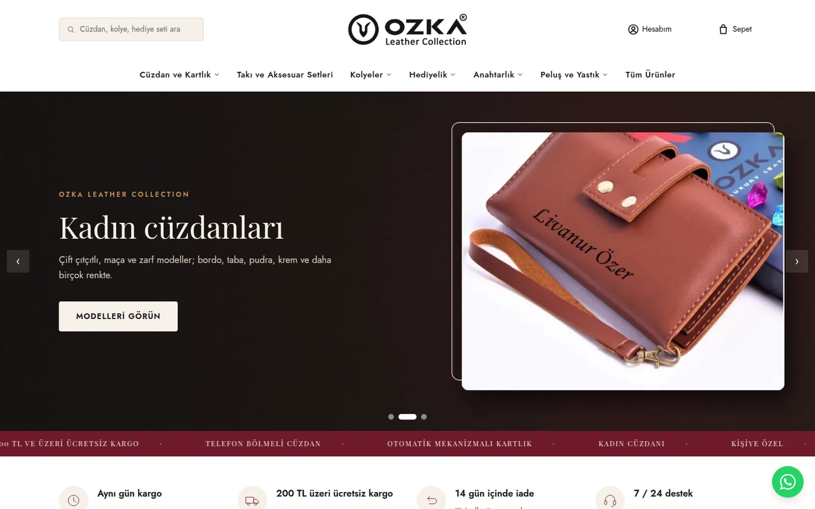 Özka Leather mağaza ekran görüntüsü
