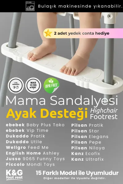 Pilsan - Ebebek Mama Sandalyesi Ayak Koyma Dayama Desteği
