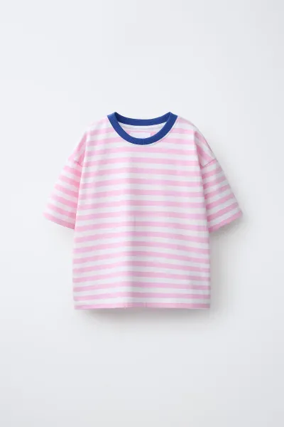 Kız Çocuk Çizgili T-Shirt