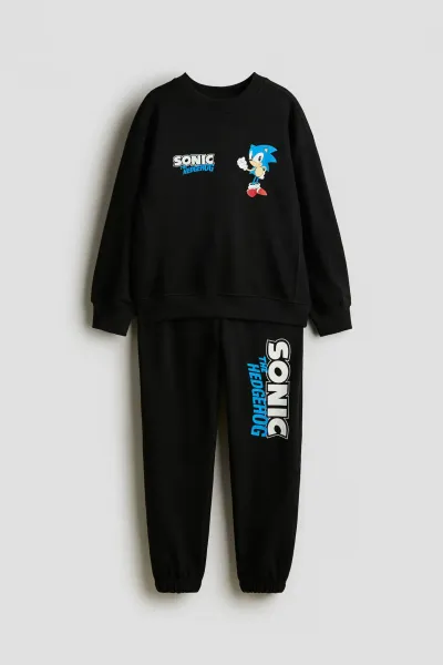 Erkek Çocuk Baskılı Sweatshirt Eşofman Takım