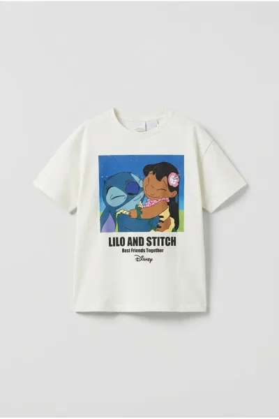 Kız Çocuk Baskılı Oversize T-Shirt