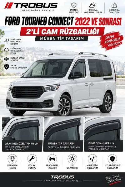 Ford Connect (2021 ve Sonrası) Cam Rüzgarlığı 2'li