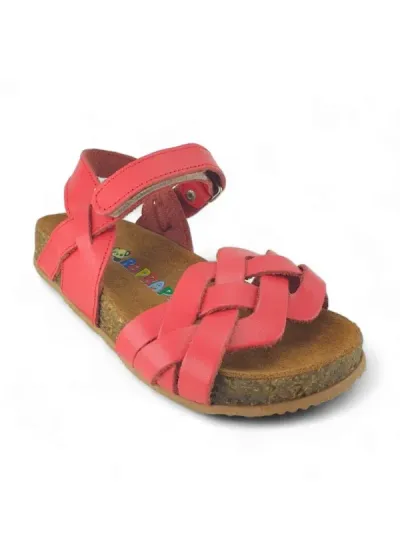 Nar Çiçeği Deri ve Ortopedik Bebek Sandalet RR-B-0003