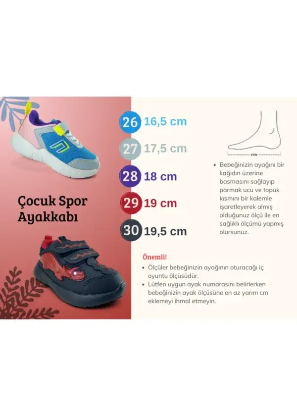 Mavi Anatomik Çocuk Spor Ayakkabı
