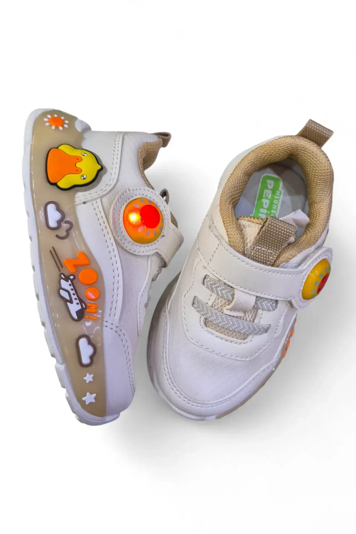 Ördek Desenli Ortopedik Taban Unisex Bebek Çocuk Spor Ayakkabı3