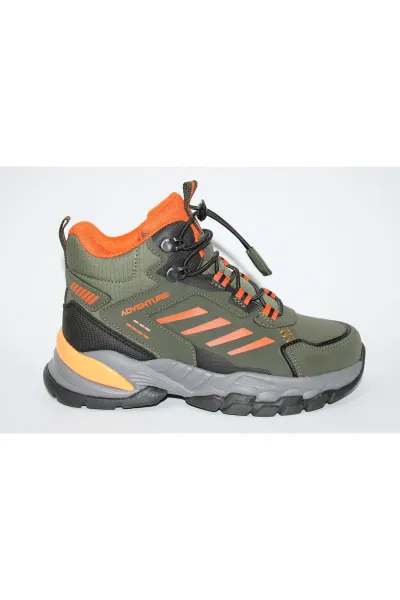 1807 PEPİNO UNISEX ÇOCUK TREKKING BOT - HAKİ/TURUNCU