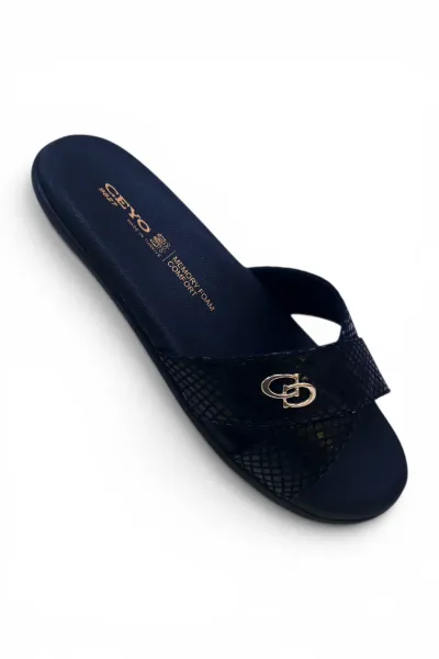 Memory Foam Suya Dayanıklı Kadın Terlik 9827-8 Siyah