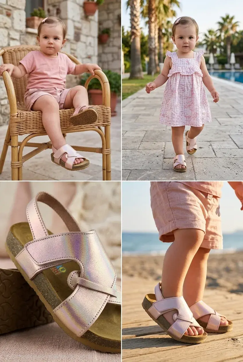 Rose Deri ve Ortopedik Bebek Sandalet