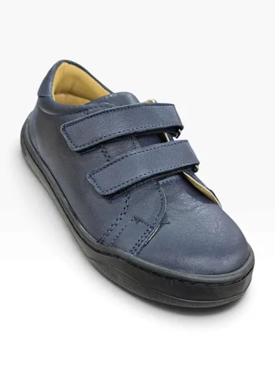 Ortopedik Taban Hakiki iç Dış Deri Kaymaz Taban Unisex Çocuk Ayakkabı RRP0610L  Lacivert