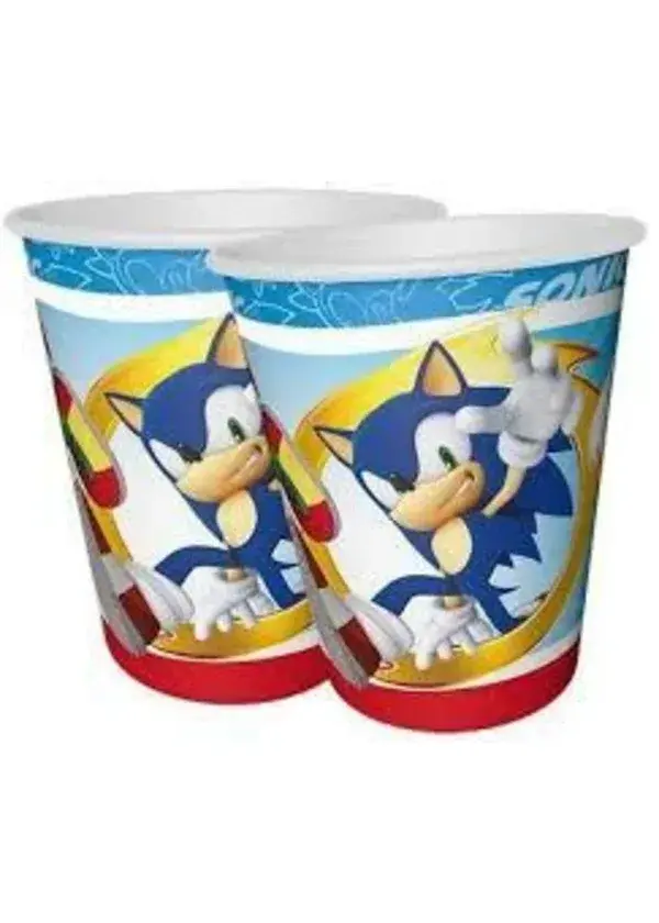 Sonic Temalı Karton Bardak 8'li