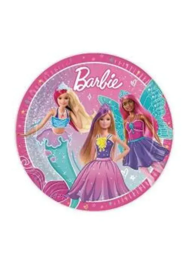 Barbie Temalı Karton Tabak 23cm 8li