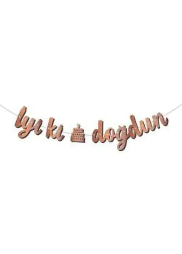 Kaligrafi Banner Rose Gold İyi Ki Doğdun