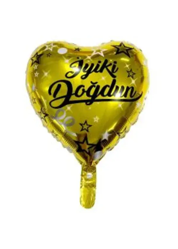 İyi ki Doğdun Gold Kalp Folyo Balon 45cm