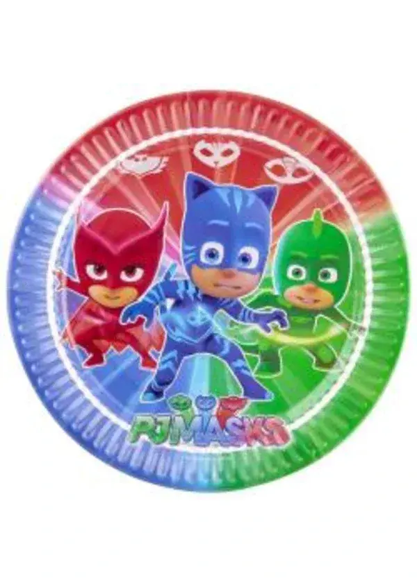 PJ Masks Entertainment Karton Tabak 23cm 8'li