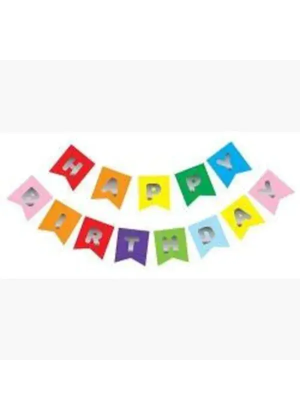 Rengarenk Happy Birthday Harf Banner