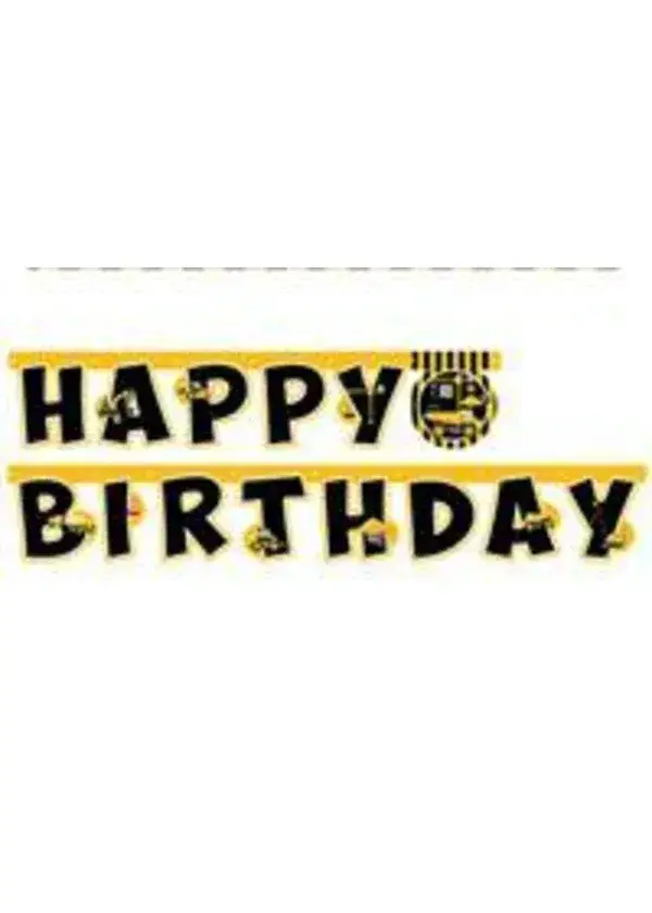 İnşaat Temalı Happy Birthday Banner