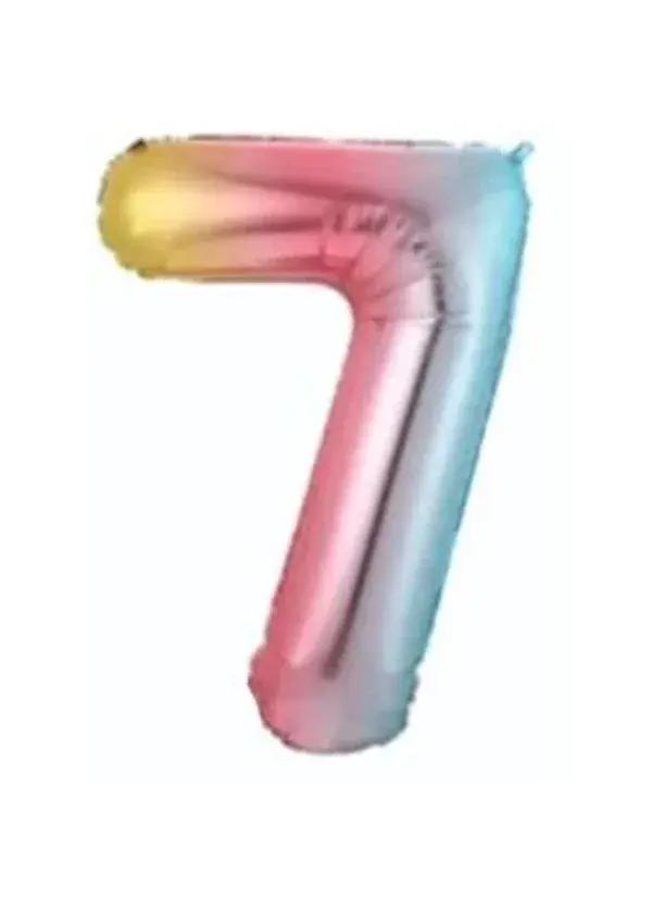 7 Rakam Folyo Balon Rengarenk 75cm
