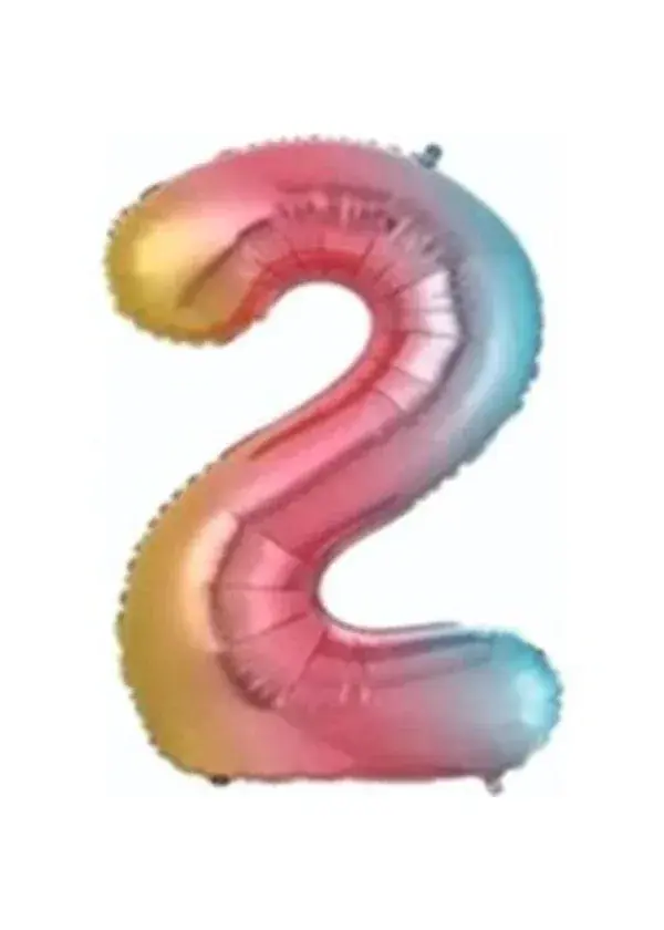 2 Rakam Folyo Balon Rengarenk 75cm