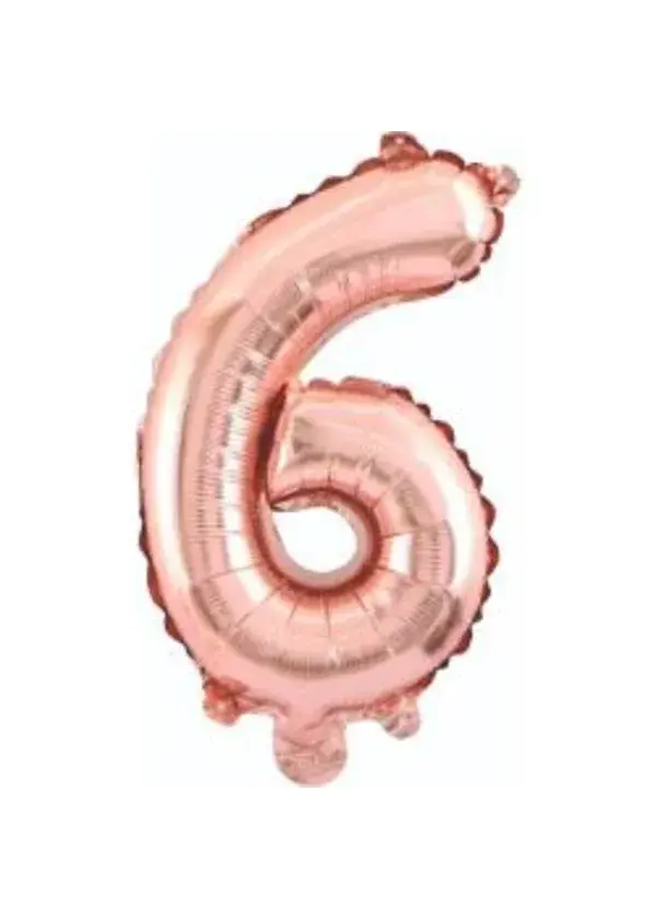 6 Rakam Folyo Balon Rose Gold 75cm