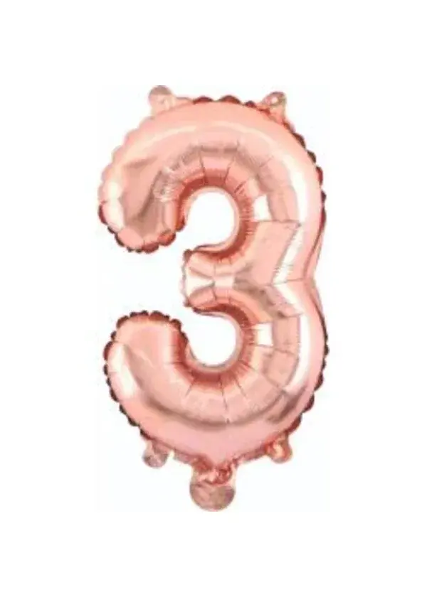 3 Rakam Folyo Balon Rose Gold 75cm