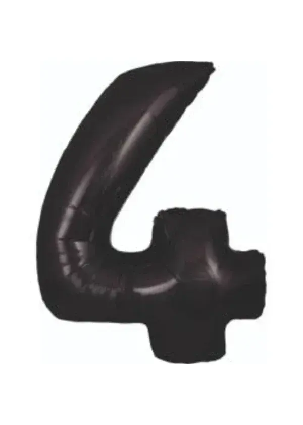 4 Rakam Folyo Balon Siyah 75cm