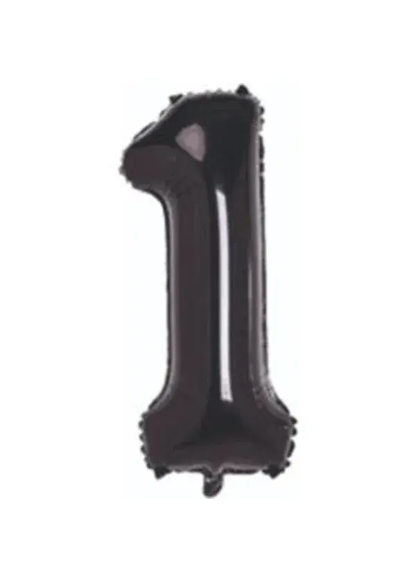 1 Rakam Folyo Balon Siyah 75cm