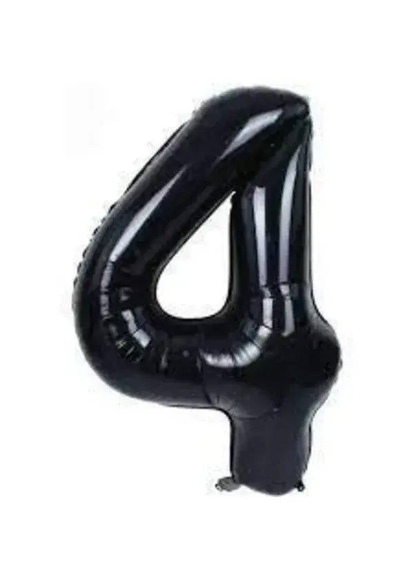 4 Rakam Folyo Balon Siyah 100cm
