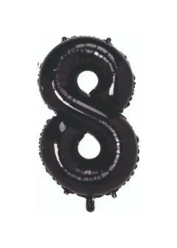 8 Rakam Folyo Balon Siyah 100cm