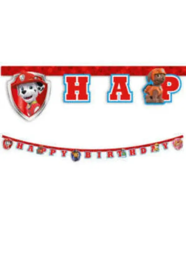 Paw Patrol Happy Brthday Harf Banner