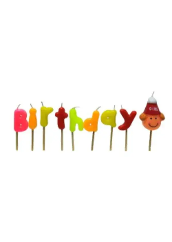 Birthday Temalı Kürdan Mum Seti