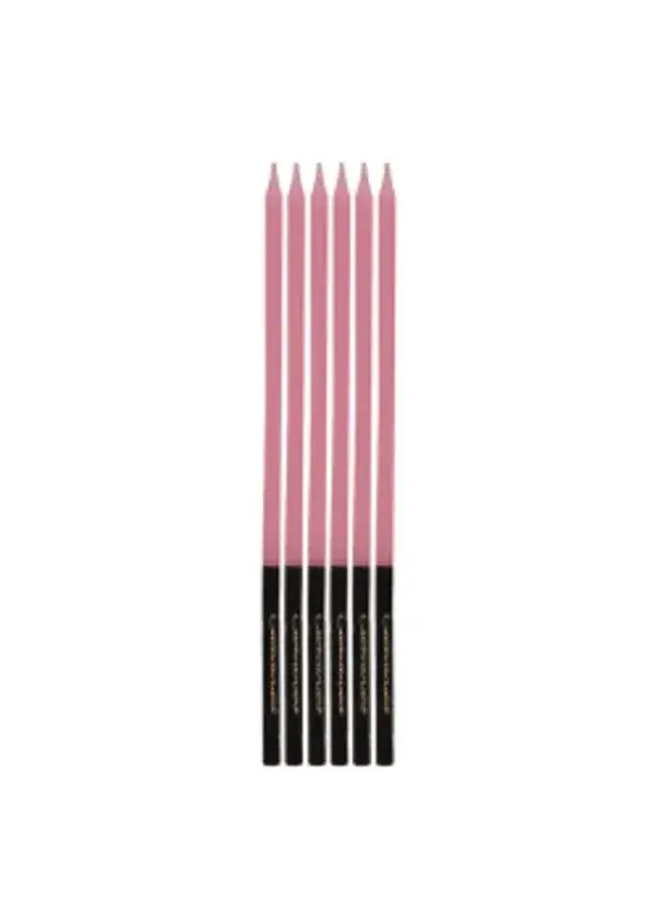 15cm Pembe Çubuk Mum 6'lı