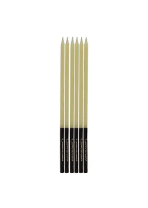 15cm Sarı Çubuk Mum 6'lı