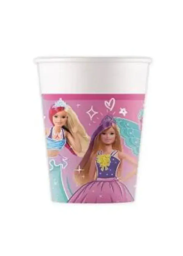 Barbie Temalı Karton Bardak 8'li
