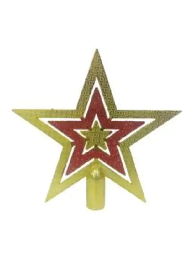 Yılbaşı Ağacı Gold Kırmızı Simli Tepe Süs