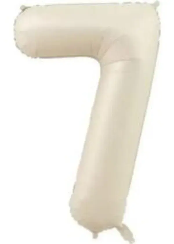 7 Rakam Folyo Balon Saten Krem 75cm
