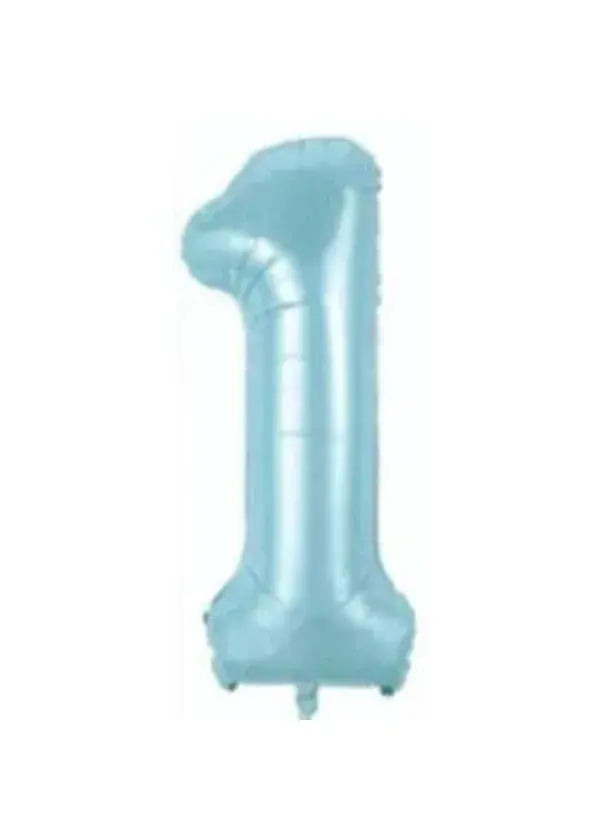 1 Rakam Folyo Balon Mavi 75cm