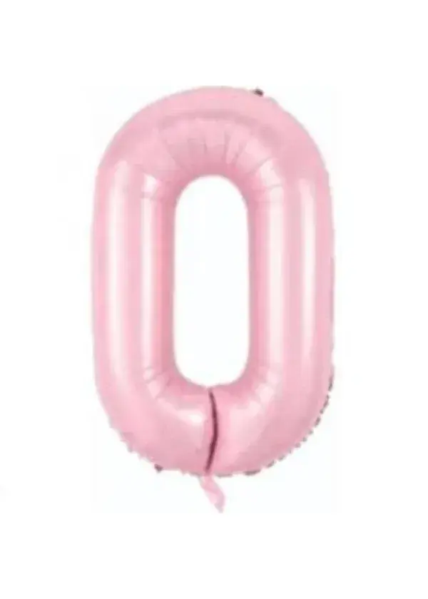 0 Rakam Folyo Balon Pembe 75cm