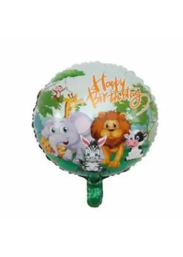 Safari Temalı Yuvarlak Folyo Balon 45cm