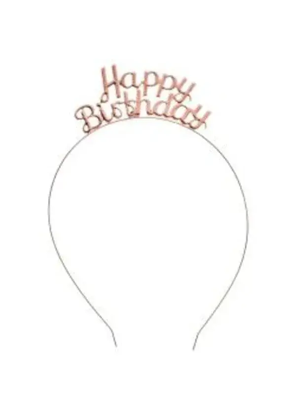 Happy Birthday Rose Gold Metal Taç