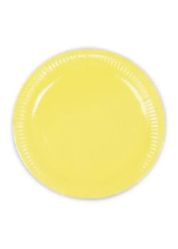Makaron Sarı Karton Tabak 8'li