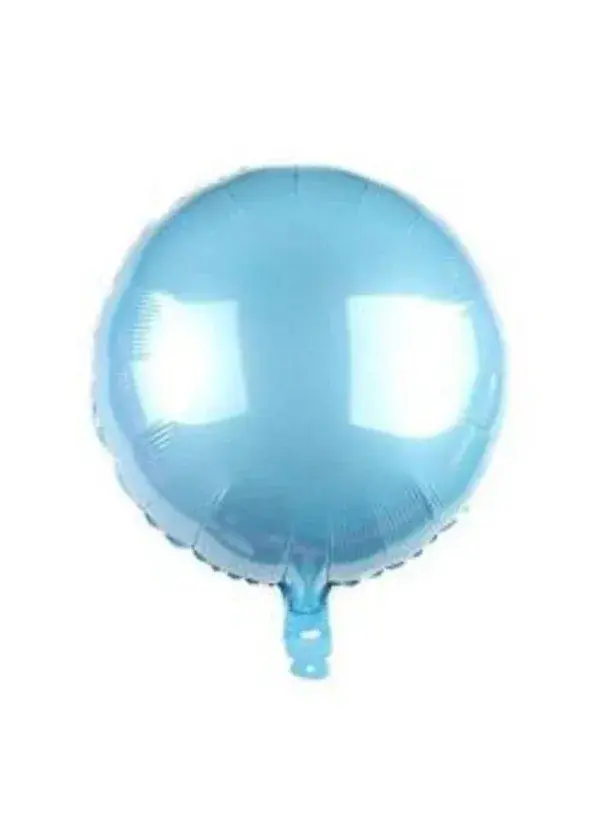 Mavi Yuvarlak Folyo Balon 45cm