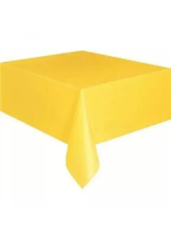 Sarı Plastik Masa Örtüsü 137x270cm