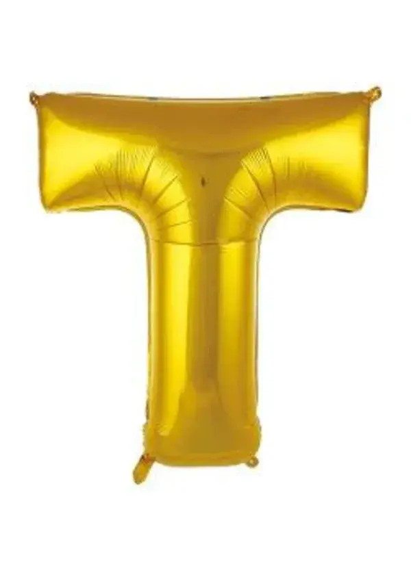 T Harf Folyo Balon Altın 75cm
