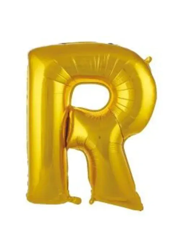 R Harf Folyo Balon Altın 75cm
