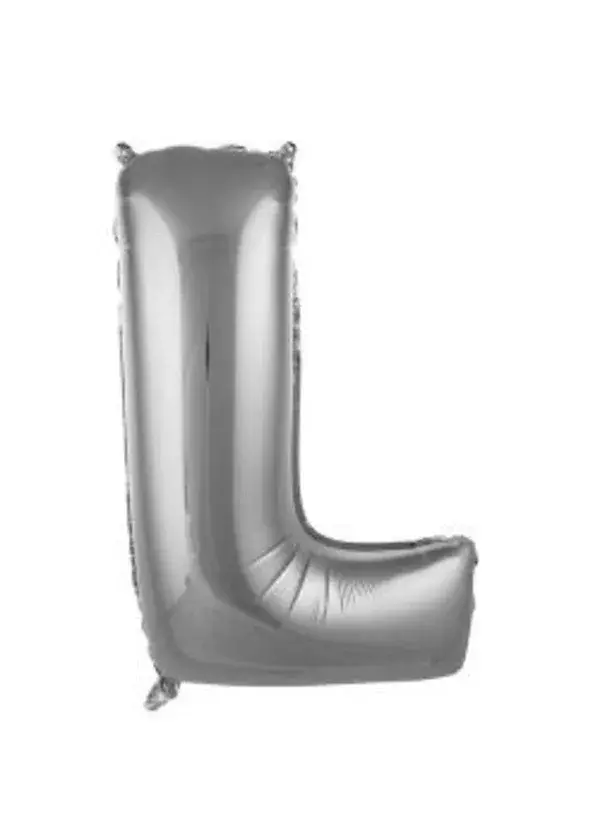 L Harf Folyo Balon Gümüş 75cm