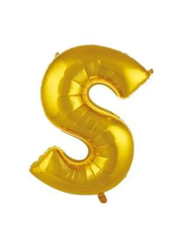 S Harf Folyo Balon Altın 75cm