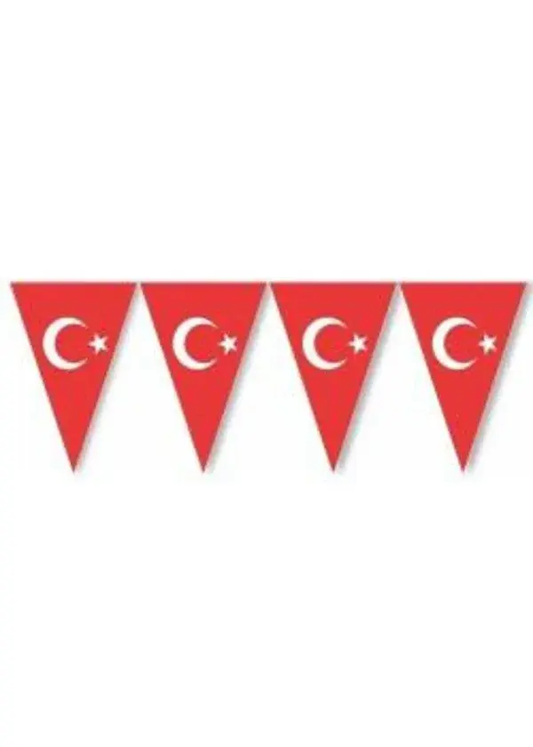 Türk Bayrağı Üçgen Bayrak Flama
